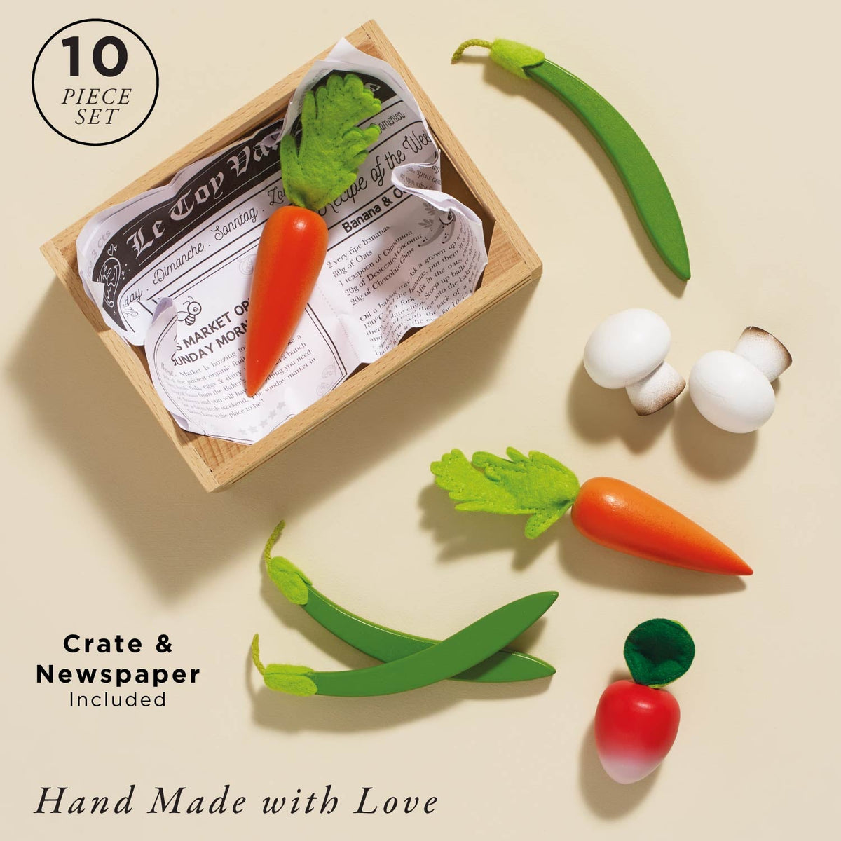 Mags Toys Wooden Market Stall – Pretend Play Grocery Shop