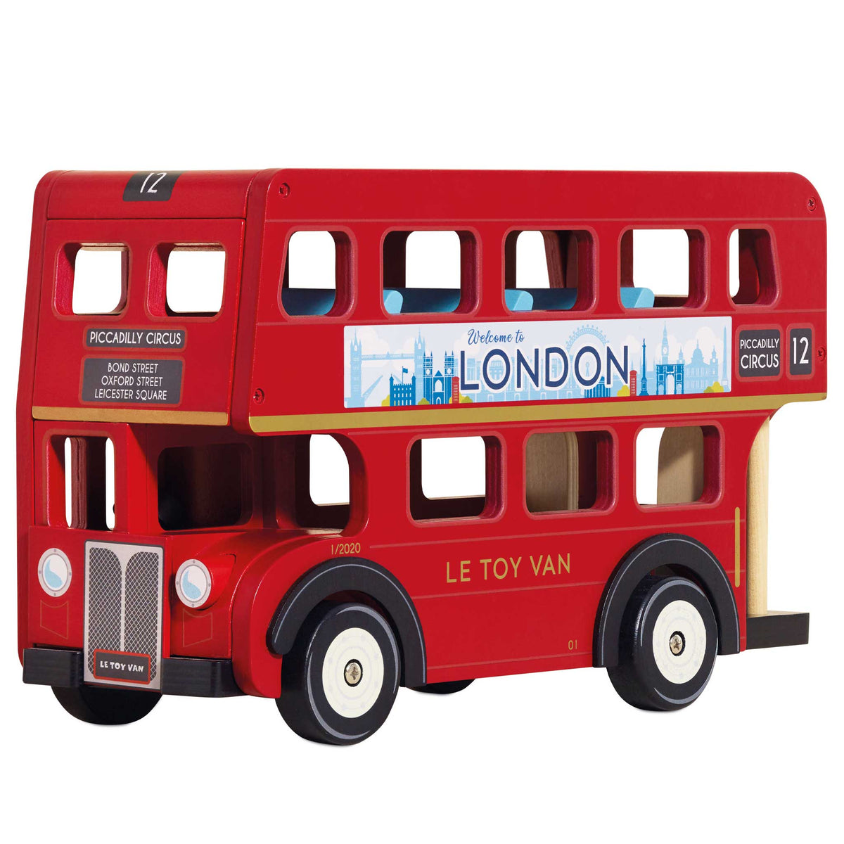 Mags Toys Wooden London Bus – Double-Decker Toy Vehicle